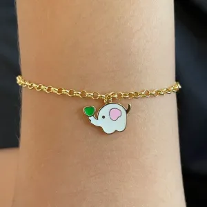 PULSEIRA INFANTIL ELO PORTUGUÊS E ELEFANTE RESINADO