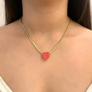 CHOKER FIO ALEMÃO FINO E CORAÇÃO