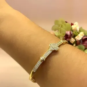 BRACELETE INSPIRAÇÃO VAN CLEEF CRAVEJADO