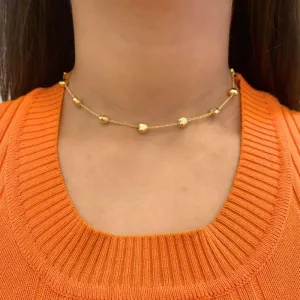 CHOKER CORAÇÕES LISOS