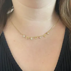 CHOKER CORAÇÕES E ZIRCÔNIAS