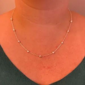 CHOKER BOLINHAS PRATA 925