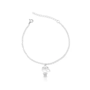 PULSEIRA PINGENTE MENINO CRAVEJADO PRATA 925