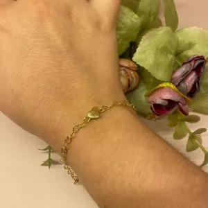 PULSEIRA CORRENTE CORAÇÕES E CORAÇÃO LISO