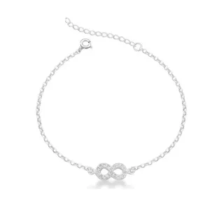 PULSEIRA INFINITO CRAVEJADO PRATA 925