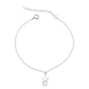 PULSEIRA PINGENTE ESTRELA PRATA 925