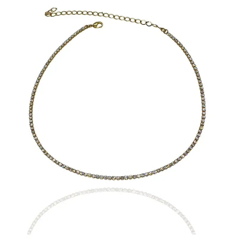 CHOKER RIVIERA FININHA CRISTAL