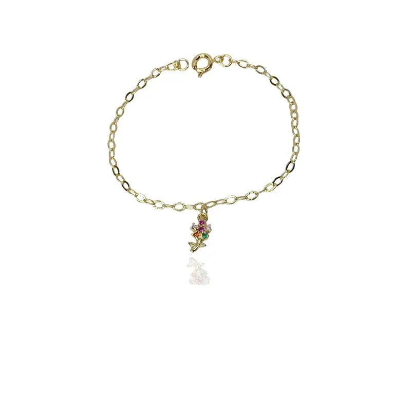 PULSEIRA INFANTIL FLOR CRAVEJADA