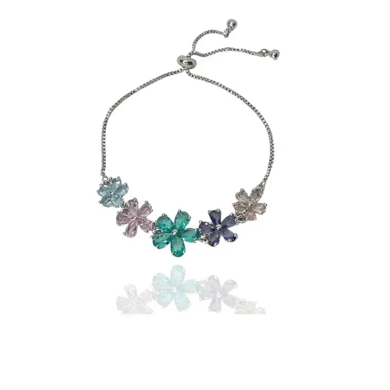 PULSEIRA REGULAGEM FLORES PÉTALAS EM GOTA