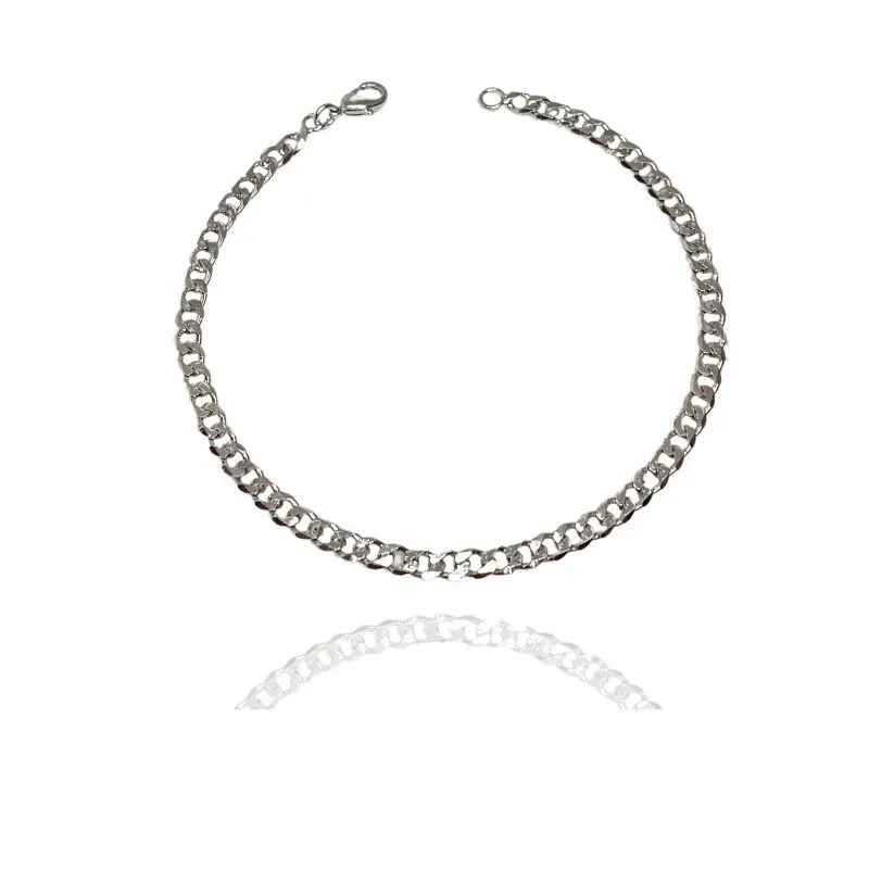 PULSEIRA MASCULINA GRUME CURTA DIAMANTADA 4MM