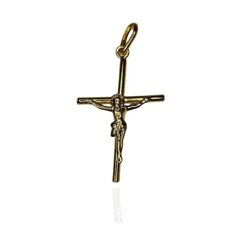 PINGENTE CRUCIFIXO PALITO COM JESUS