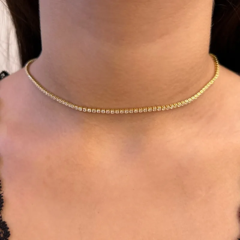 CHOKER RIVIERA FININHA CRISTAL