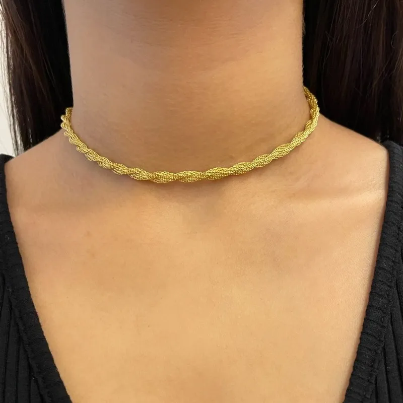 CHOKER MALHA REDE TRANÇADA