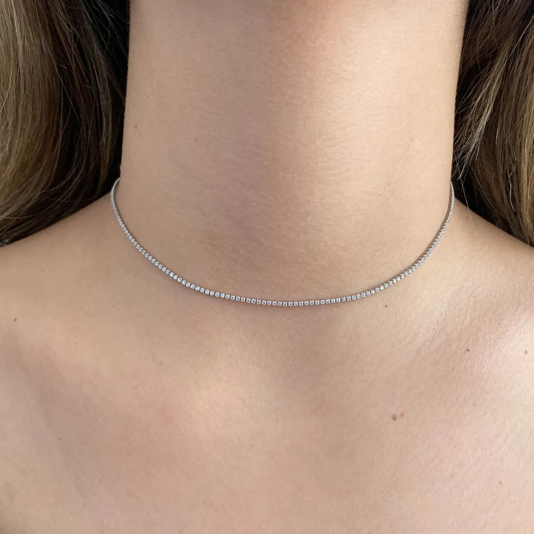 CHOKER RIVIERA ZIRCÔNIAS 1,2MM