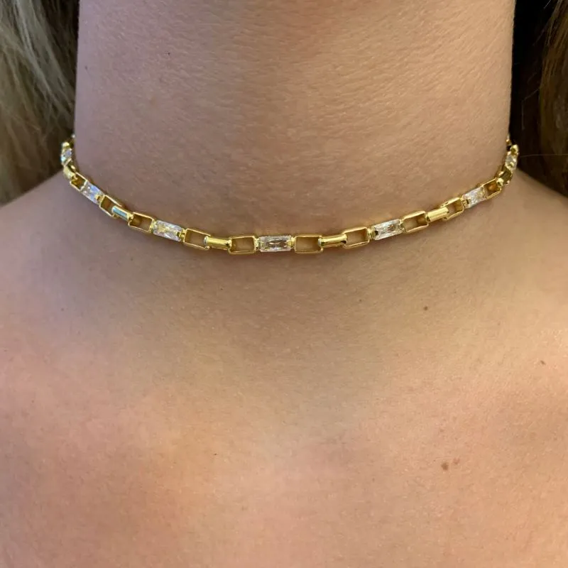 CHOKER CORRENTE CARTIER E BAGUETES