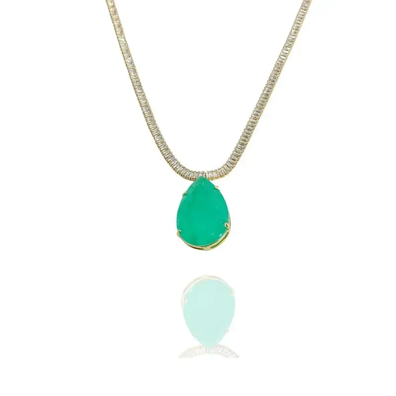 CHOKER RIVIERA BAGUETES E GOTA GRANDE