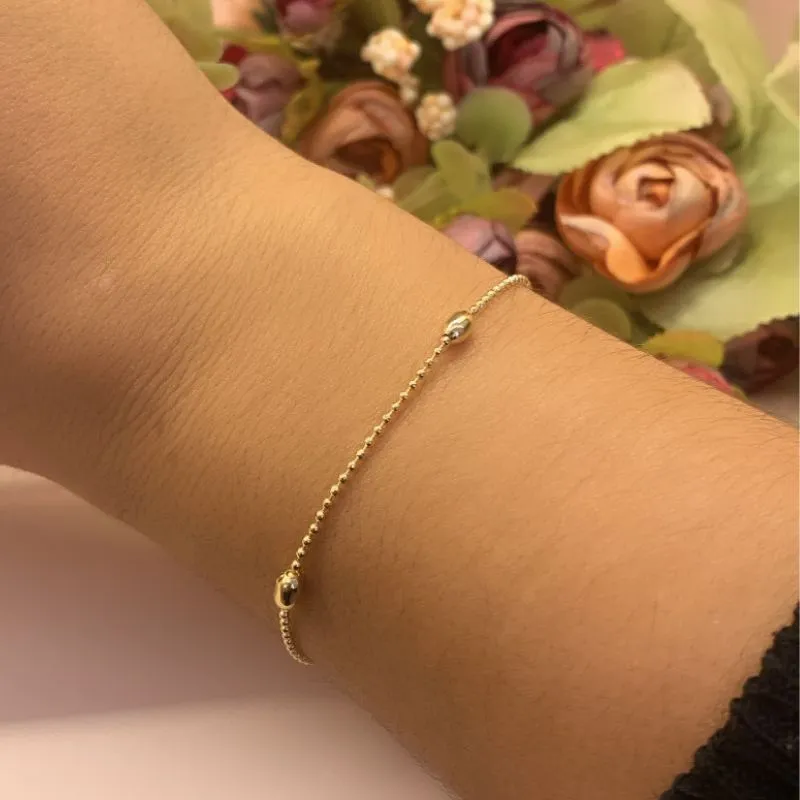 PULSEIRA BOLINHAS DIAMANTADAS E DETALHES ARREDONDADOS